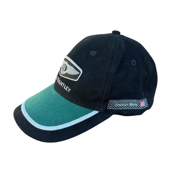 Team Bentley Motorsports Baseball Cap Hat Black Green Adjustable Mens New - Picture 2 of 9